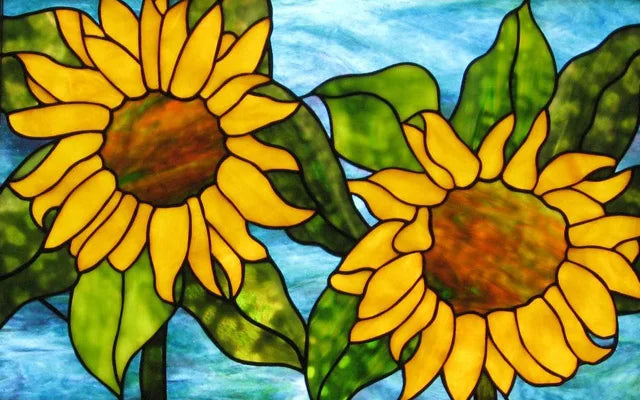 Custom Size Stained Glass Window Film, Frosted Glass Sticker, Kitchen, Kids Room, Door, Bathroom, Home Decor