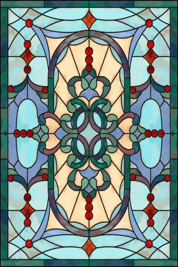 Customized Stained Glass Film Window Films,Static Cling Frosted Church Crosses,Bathroom Kitchen Cupboard Door Sticker Home Decor