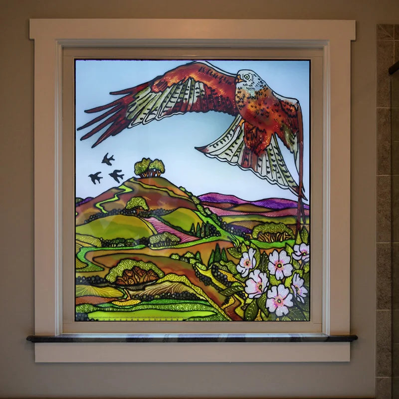 Window Film Stained Glass Films Frosted Privacy Static Cling Sticker Rabbit For Bathroom Cabinet Door Home Decor Skylight Covers