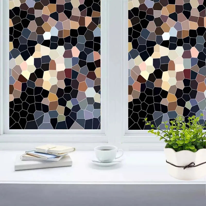 Custom size Window Film Stained Glass Films Retro Glass Window Film,Home Decorative Privacy Film Static Cling Glass Sticker