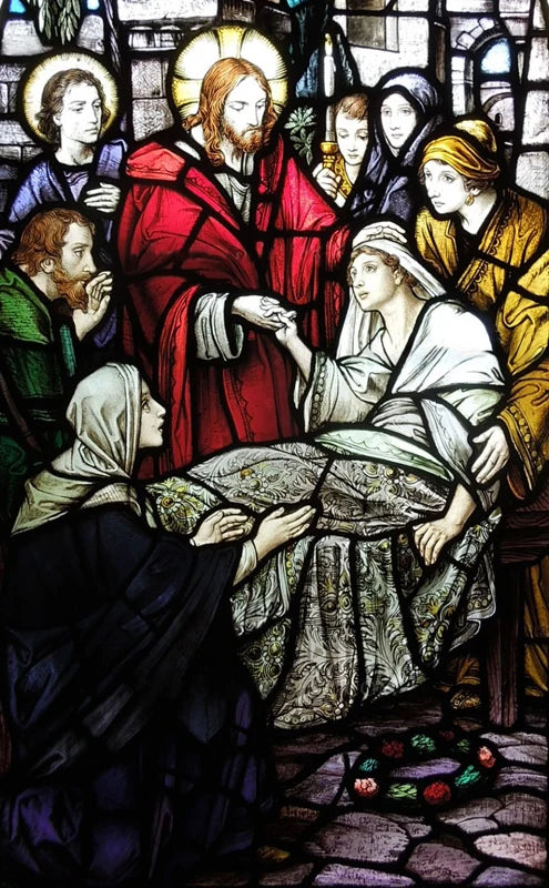 Frosted Stained Glass Window Film, Customized Jesus Virgin Mary Church Picture,Static Cling Door Stickers for Home Office