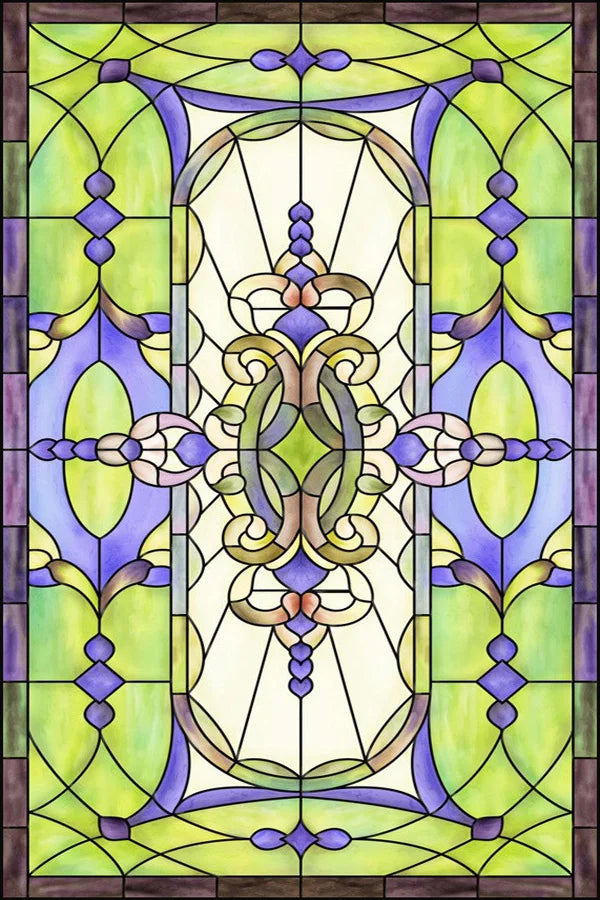 Customized Stained Glass Film Window Films,Static Cling Frosted Church Crosses,Bathroom Kitchen Cupboard Door Sticker Home Decor