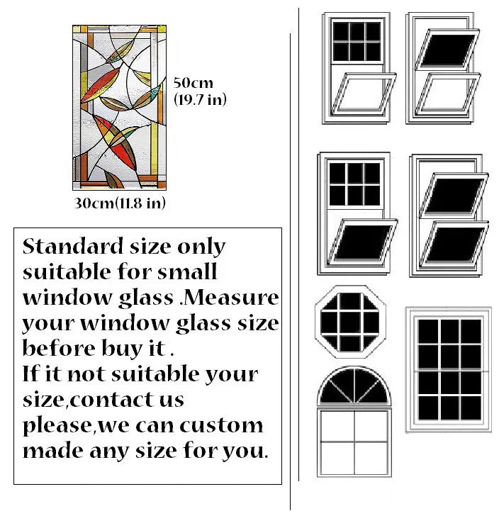 European Church Glass Film Stained Window Opaque Sticker Self Adhesive/Static Cling Decor Privacy Frosted Films Custom Size