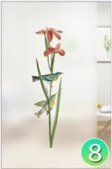 Custom Glass Films Window Film Electrostatic Frosted Flower Bird Glass Stickers For Kitchen Bathroom Bedroom Office Home Decor