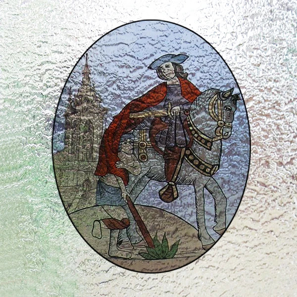 Custom 3D Frosted Stained Glass Window Film, Static Cling,Retro Church Jesus Birds Cat Home Decor Stickers Rose Window Treatment