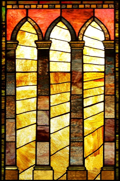 Frosted Stained Glass Window Film, Custom Size Privacy Static Cling, Prairie Style for Kitchen, Bathroom, Office, Skylight