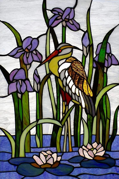 Customized Stained Glass Film Window Films Static Cling Frosted Sticker Tiffany-Style Poster Home Decor Church Peacock Birds