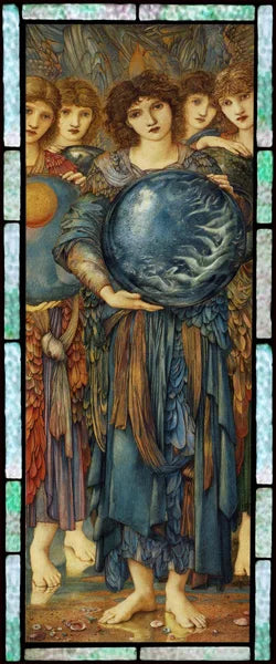 Customized Window Film Frosted Stained Glass Films Door Sticker,Creation of night and day,The First Day,for Office Home Decor