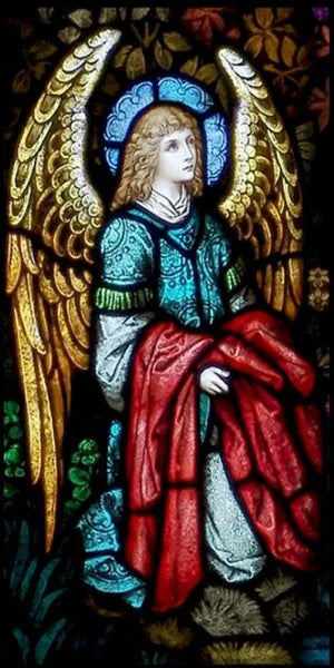 Frosted Stained Glass Window Film, Customized Church Angel Picture,Static Cling, Remove Sticker for House Worship, Home Decor