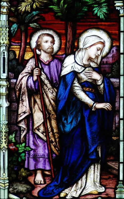 Frosted Stained Glass Window Film, Customized Jesus Virgin Mary Church Picture,Static Cling Door Stickers for Home Office