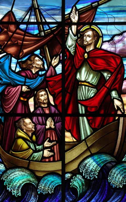 Frosted Stained Glass Window Film, Customized Jesus Virgin Mary Church Picture,Static Cling Door Stickers for Home Office