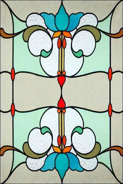 Custom Size Stained Glass Window Film Frosted Privacy Static Cling Retro Prairie Style Stickers Shower Bathroom Office Home Deco