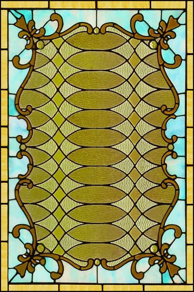 Custom Size Stained Glass Window Film Frosted Privacy Static Cling Retro Prairie Style Stickers Shower Bathroom Office Home Deco