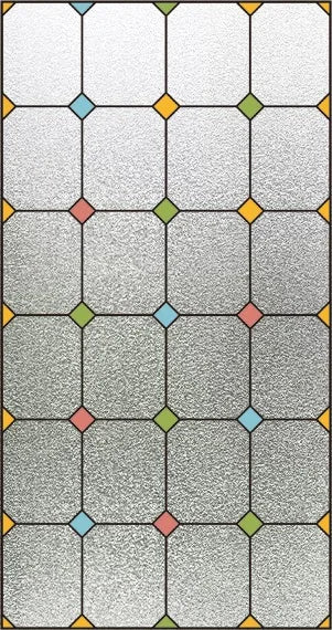 Custom Size Stained Glass Window Film Frosted No Glue Static Cling Privacy Sticker For Home Decoration For Kitchen Door Bathroom