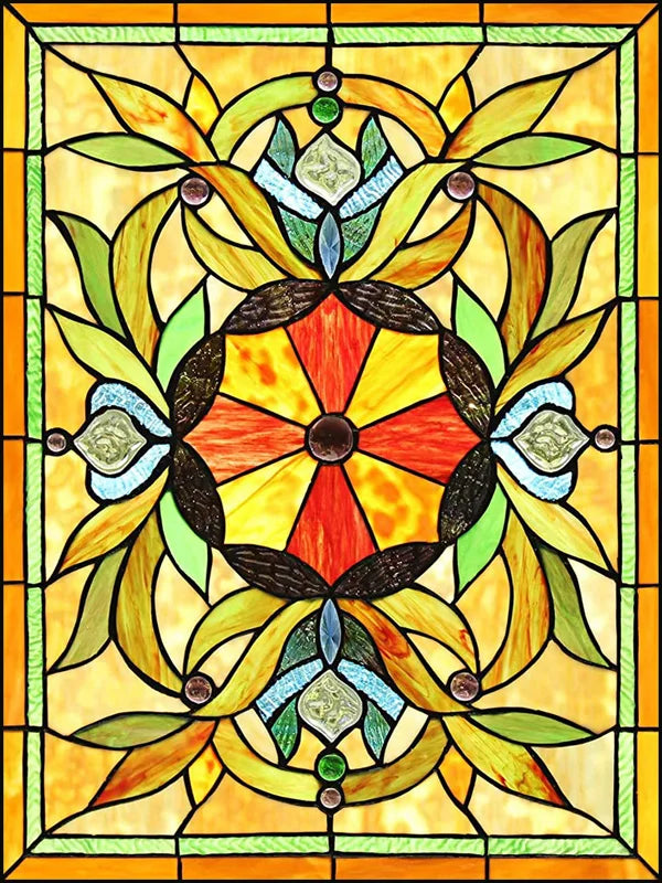 Window Film Frosted Stained Glass Films Customized Victorian-style Static Cling Sticker Kitchen Bathroom Substitute for Curtains