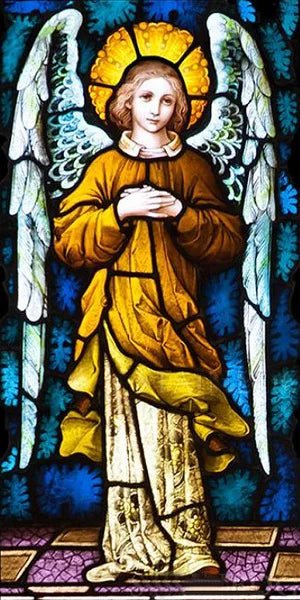 Frosted Stained Glass Window Film, Customized Church Angel Picture,Static Cling, Remove Sticker for House Worship, Home Decor