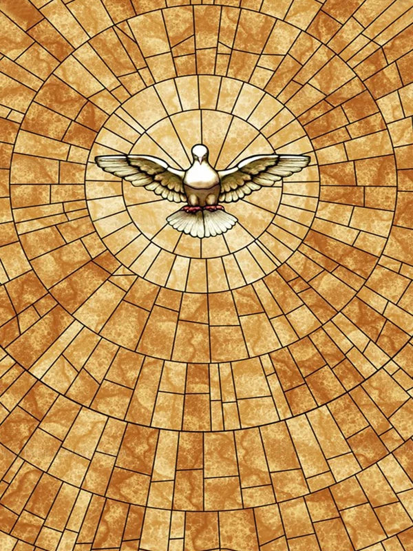 Window Film Frosted Religious Stained Glass Films,Customized Crosses Dove Static Cling Church Pattern for Office Home Decor