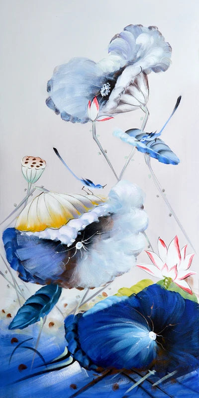 Stained Glass Door Stickers, Opaque Self-Adhesive, Lotus Poster for Kitchen, Bedroom, Bathroom, Customized Size