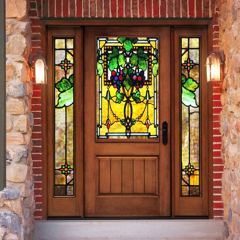 Window Film Frosted Stained Glass Films,Customized Static Cling Sticker,Privacy Protection Reusable Home-Decor Suncatcher