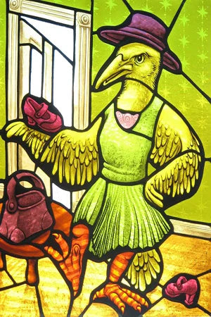 Frosted Stained Glass Window Film, Custom Size, Static Cling, People Girls Angel Sticker, Room, Kitchen, Office, Home Decor