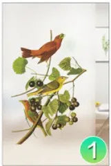 Custom Glass Films Window Film Electrostatic Frosted Flower Bird Glass Stickers For Kitchen Bathroom Bedroom Office Home Decor