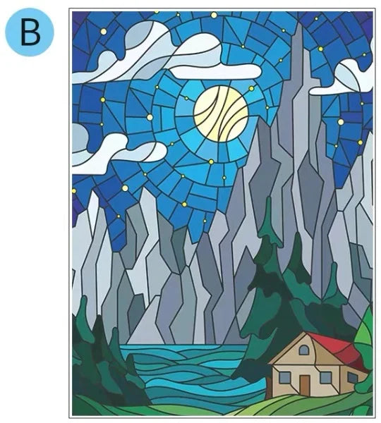 Custom Size Glass Films Window film Static Cling Reusable Water-Proof Private Protection Stained Glass