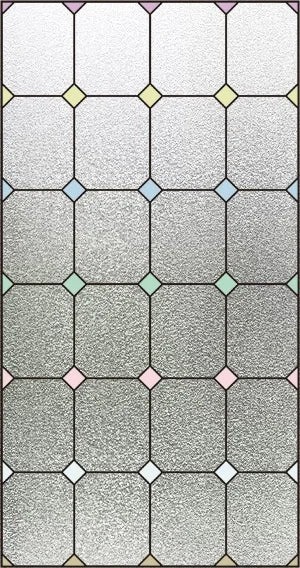 Custom Size Stained Glass Window Film Frosted No Glue Static Cling Privacy Sticker For Home Decoration For Kitchen Door Bathroom