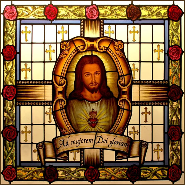 Stained Glass Window Film, Frosted Privacy, Static Cling, Retro Sticker for Bathroom, Cabinet, Door, Home Decor, Skylight Covers