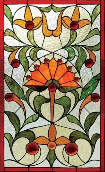 Custom Size Stained Glass Window Film, Frosted Privacy Film, Static Cling, Removable Sticker, Kitchen, Bathroom, Home Decor