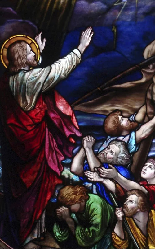 Frosted Stained Glass Window Film, Customized Jesus Virgin Mary Church Picture,Static Cling Door Stickers for Home Office