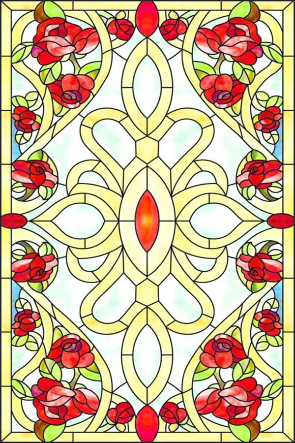 Window Film Frosted Stained Glass Films,Customized Church Home Foil Door Stickers Satic Cling For Bathroom Kitchen Door Skylight