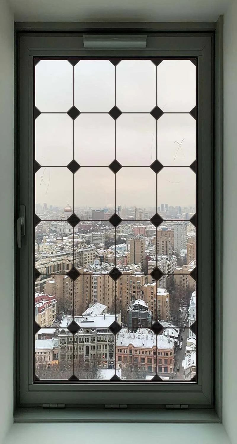 2 Double Sided Glass Door Window Sticker,Decals Glass Window Film,Alert Birds,Dogs,Kids,Guests.Warn Protect Safety Static Cling