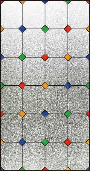 Custom Size Stained Glass Window Film Frosted No Glue Static Cling Privacy Sticker For Home Decoration For Kitchen Door Bathroom