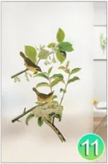 Custom Glass Films Window Film Electrostatic Frosted Flower Bird Glass Stickers For Kitchen Bathroom Bedroom Office Home Decor