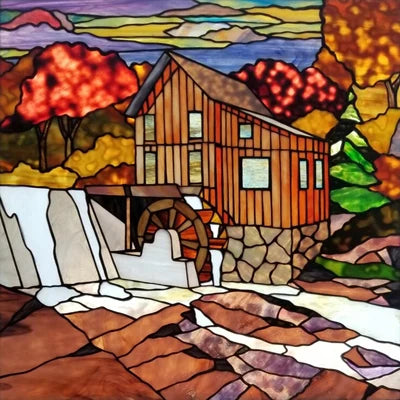 Window Film Frosted Stained Glass Films,Customized Static Cling Stickers,Shower Bathroom Kithchen Skylight Decor Scenic Tree