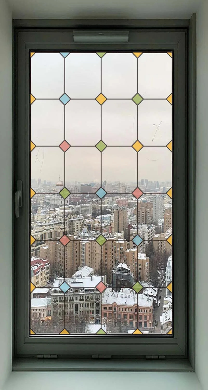 2 Double Sided Glass Door Window Sticker,Decals Glass Window Film,Alert Birds,Dogs,Kids,Guests.Warn Protect Safety Static Cling