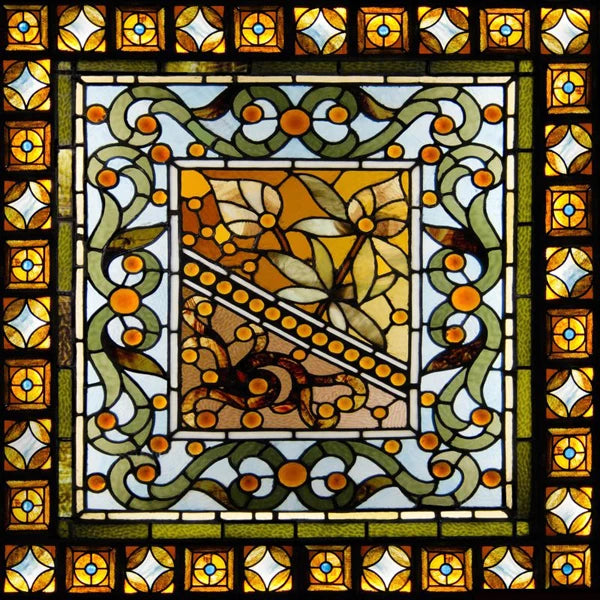 Stained Glass Window Film, Frosted Privacy, Static Cling, Retro Sticker for Bathroom, Cabinet, Door, Home Decor, Skylight Covers