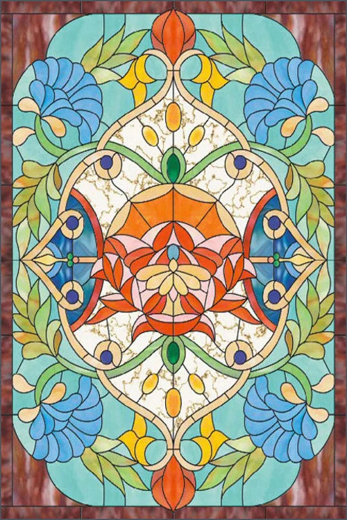 Customized Stained Glass Film Window Films,Static Cling Frosted Church Crosses,Bathroom Kitchen Cupboard Door Sticker Home Decor