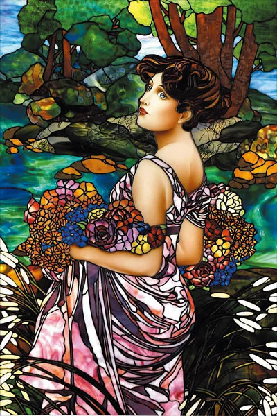 Custom Size Stained Glass Window Film, Church Sticker, Girl Painting, Kitchen, Bathroom, Bedroom, Sliding Door, Home Decor