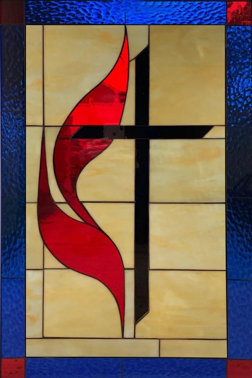 Window Film Frosted Stained Glass Films,Customized Static Cling Church Crosses Picture,Privacy Sticker for Office Home Decor