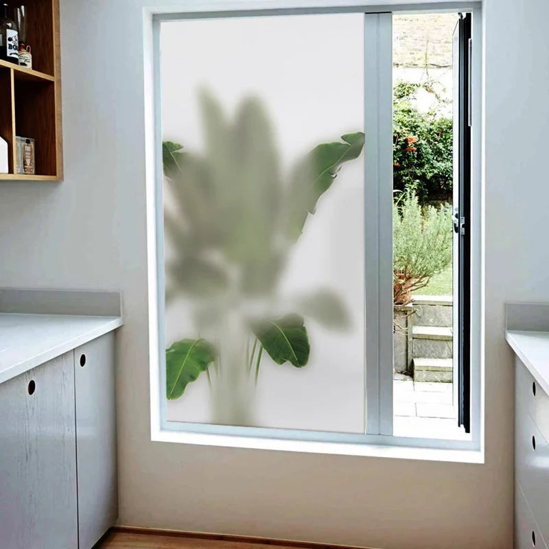 Custom Glass Window Film Static Frosted Light Transmitting Sticker, Home Foil Stickers ,Waterproof Easy to install Plant shadow