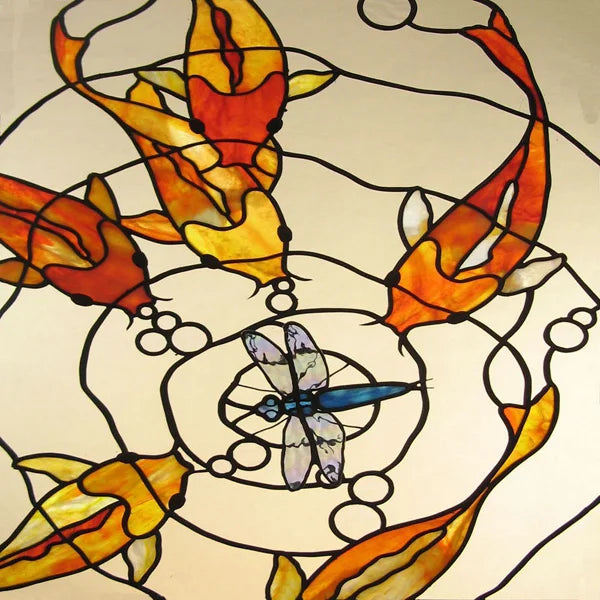 Stained Glass Window Film, Frosted Privacy, Static Cling, Retro Sticker for Bathroom, Cabinet, Door, Home Decor, Skylight Covers