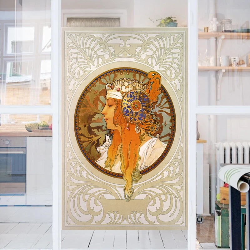 Custom Size Glass Window Film Static Cling Frosted Glass Films Foil Stickers Waterproof For Bathroom Kitchen Door Mucha Poster