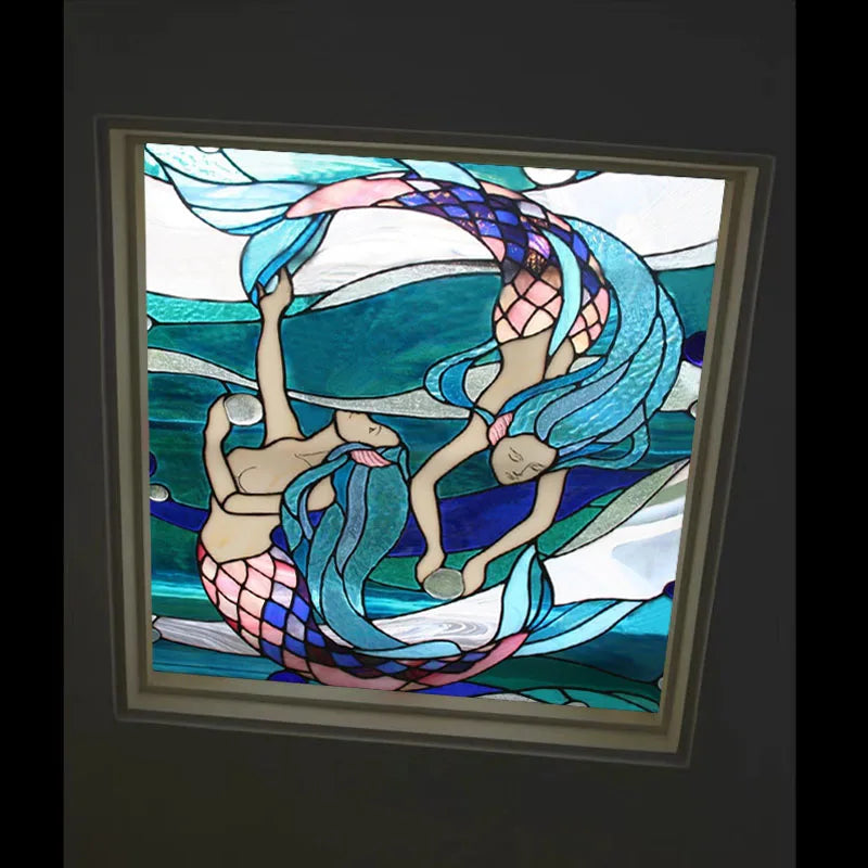 Custom size Window Film Stained Glass Films Frosted Privacy Static Cling Door Stickers Kitchen Bathroom Skylight Decor