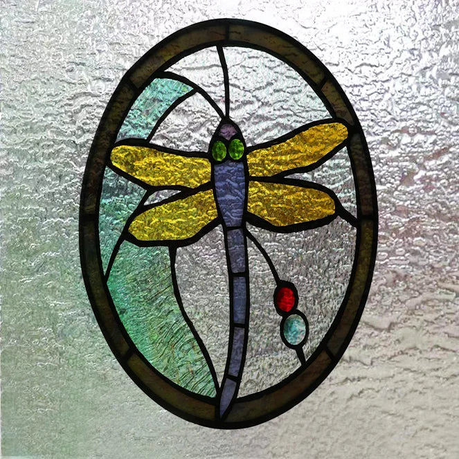 Customized Tiffany Style 3D Stained Glass Window Film,Static Cling Door Sticker,Privacy Frosted Window Decal for Glass Home