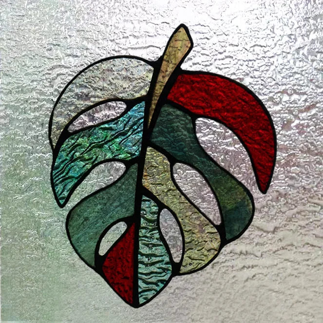 Customized Tiffany Style 3D Stained Glass Window Film,Static Cling Door Sticker,Privacy Frosted Window Decal for Glass Home