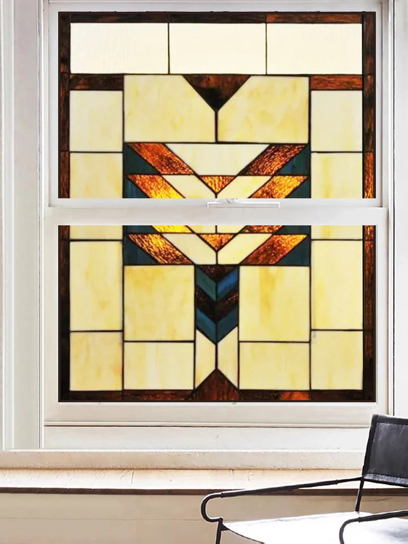 Window Film Frosted Stained Glass Films,Customized Static Cling Sticker,Privacy Protection Reusable Home-Decor Suncatcher