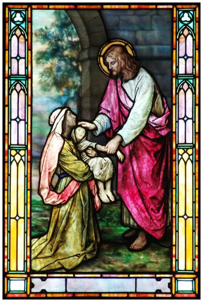 Window Film Frosted Stained Glass Films,Customized Chris/Jesus/Mary Pictures,Church, Chapel Prayer Room Home Decor
