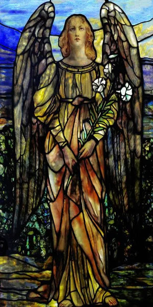 Frosted Stained Glass Window Film, Customized Church Angel Picture,Static Cling, Remove Sticker for House Worship, Home Decor