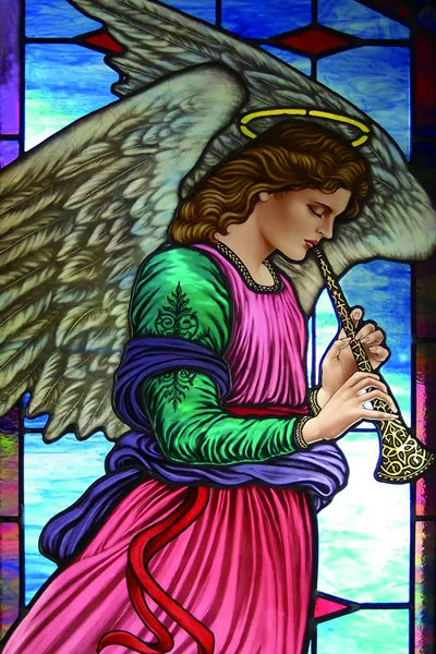 Custom Size Stained Glass Window Film, Church Sticker, Girl Angel Painting, Kitchen, Bathroom, Bedroom, Door, Home Decor